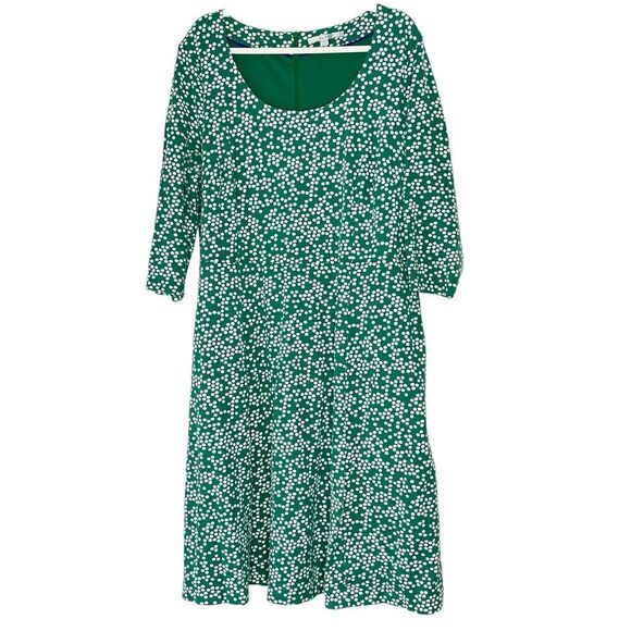 BODEN Green Polkdot  Julianna Ponte fit and flare dress sz. 18L #VV - Picture 2 of 13